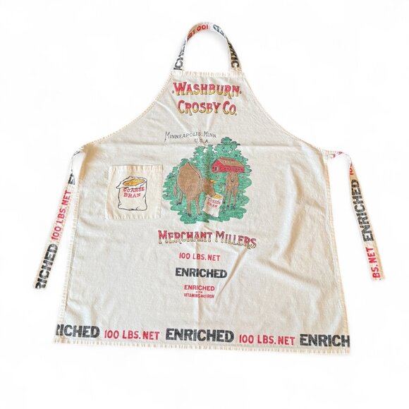 Vintage Washburn Crosby CO. Flour Sac Apron - Picture 6 of 10